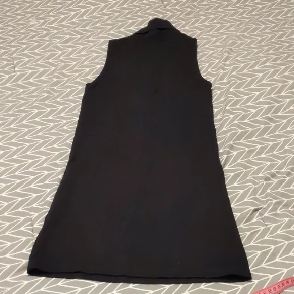 Black Sleeveless Polo Dress with Orange T Logo - Picture 7 of 8